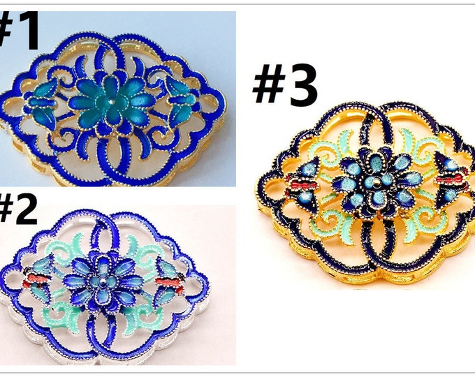 1pc 47x35mm Zinc Alloy Connector with enamel connector-pls pick a color