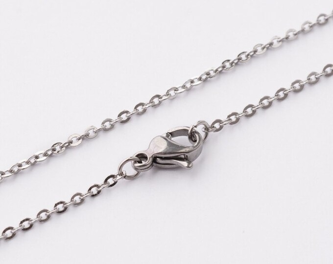 Wholesale 10 pc of 20.5 inches stainless steel cable chain necklaces