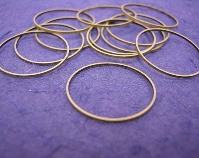 20pc 12mm antique bronze finish smooth round ring-1472