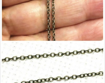 5 feet  lead nickel free brass made cross chain 2x1.5mm-pls pick a color