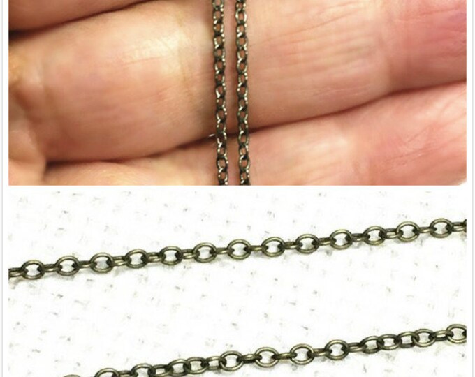 5 feet  lead nickel free brass made cross chain 2x1.5mm-pls pick a color