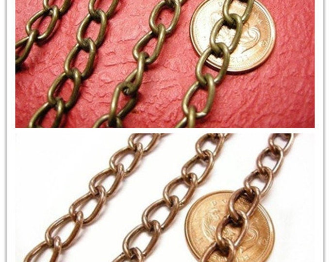 5 feet 10x6mm antique finish unsoldered chain-pls pick  a color