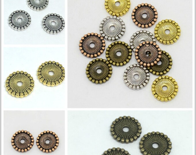 12pc antique finish 12mm metal specers/beads-pls pick a color