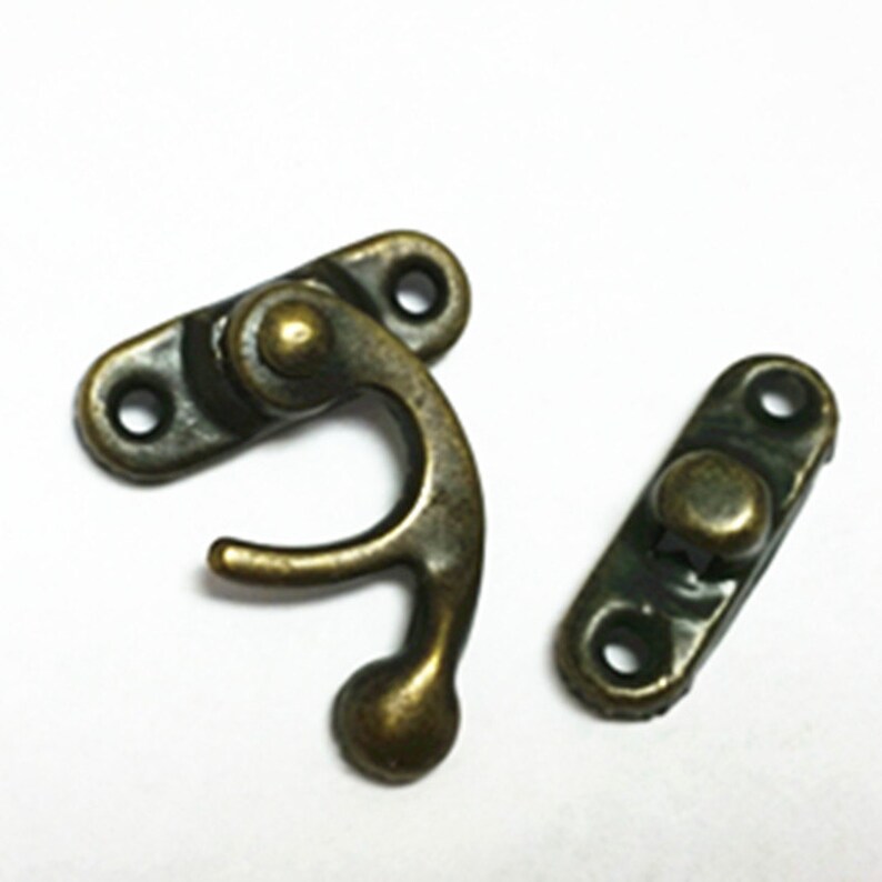 10 Sets Metal Hook Box Latch Clasp Box Lock Purse Lockpls Etsy