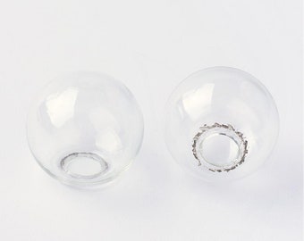 20pc  Small Round Mechanized Blown Glass Globe Ball Bottles-pls pick a size