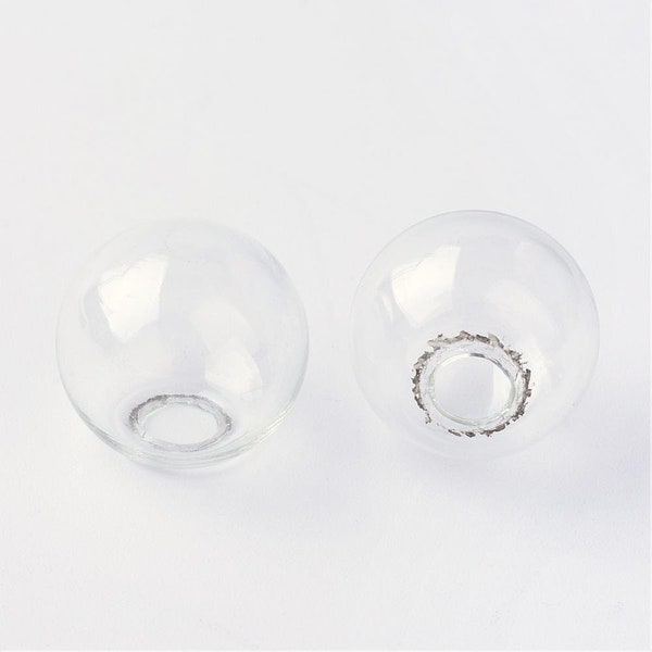 20pc  Small Round Mechanized Blown Glass Globe Ball Bottles-pls pick a size