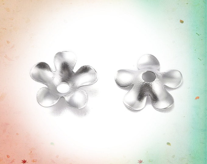 30pc  stainless steel flower shape bead caps-pls pick a size