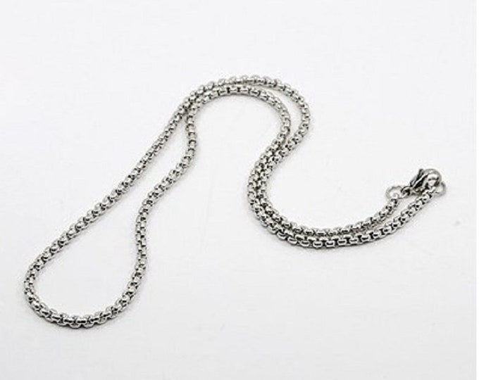 Wholesale 5 pc  stainless steel Box Chains Necklace for Men- Pls pick a length