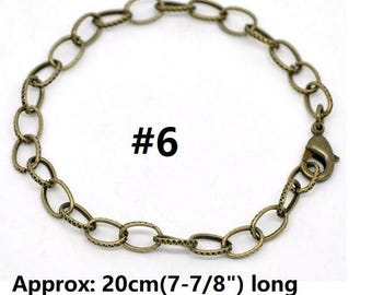 12sets of antique bronze finish bracelet making with lobster clasps-8272J