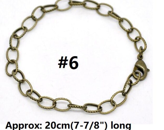 12sets of antique bronze finish bracelet making with lobster clasps-8272J