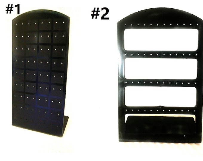 2 pcs of Black Plastic Earring Displays- pls pick a style