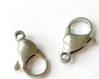 4pcs 304 stainless steel lobster clasps 19x12mm -LL1437