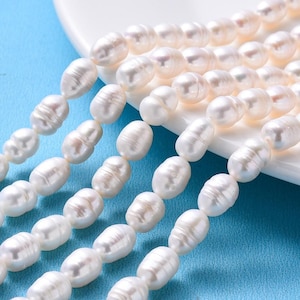 1 Strand Potato Natural Cultured Freshwater Pearl Beads - pls pick a length