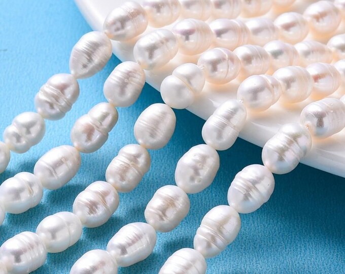 1 Strand Potato Natural Cultured Freshwater Pearl Beads - pls pick a length