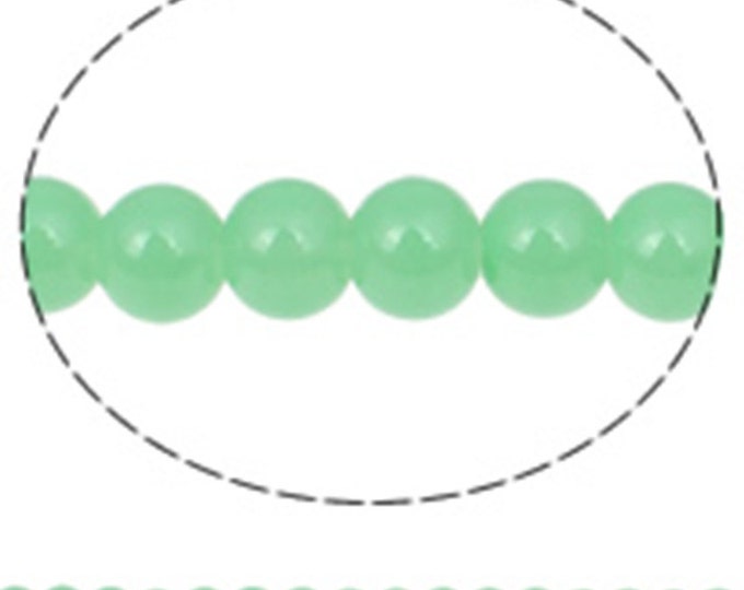 1 strand 32 inch over 100beads 8mm light green glass beads-10337