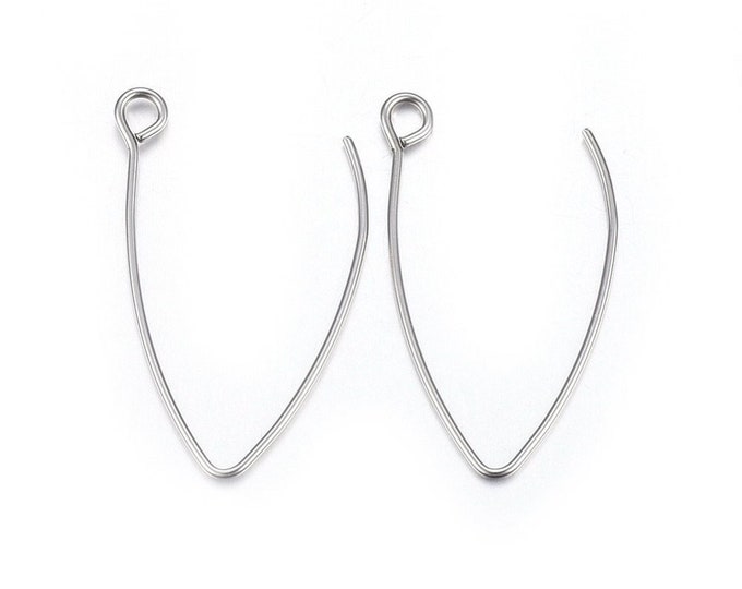 10 pieces(5 pairs) 304 Stainless Steel Earring Hooks - pls pick a size