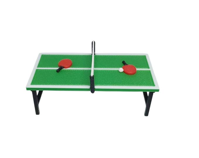 Dollhouse Miniature Table Tennis Table Set