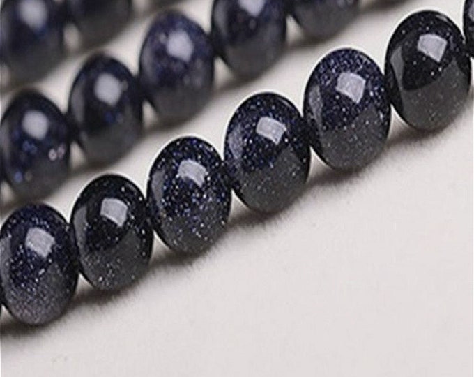 15 Inch synthetic Strand Of Blue Goldstone Beads TFB34- pls pick a size