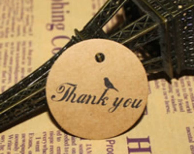 100pc 40mm paper made  Thank you  tags-5859S