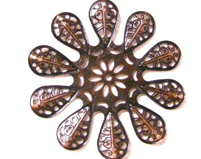 8pc 60mm antique finish filigree wraps-pls pick a color