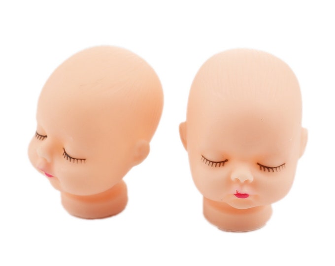 5PC Small Plastic Toy Doll Making Doll Heads 4.5cm x3.8cm-TIN173