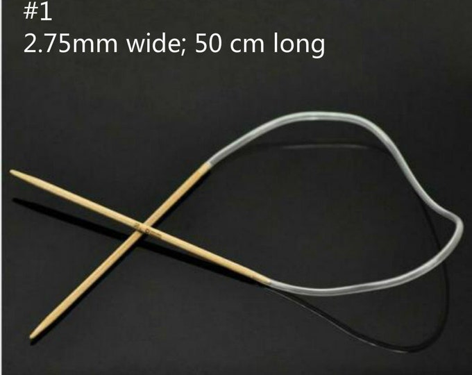 1PC Bamboo Circular Knitting Needle -pls pick your size