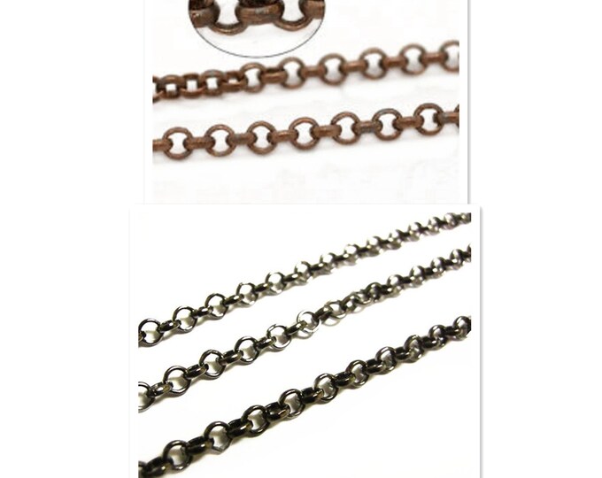 5 fee 3.5mm metal  rolo chain-pls pick a color