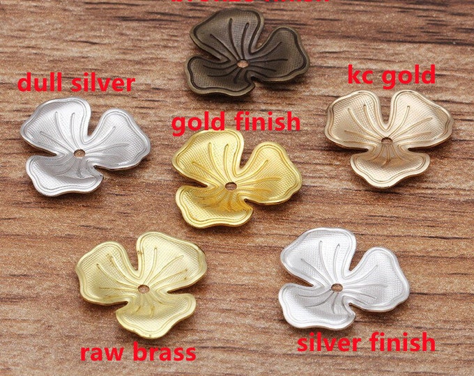 10 pc 16mm  brass made filigree flower shape bead caps-pls pick a color