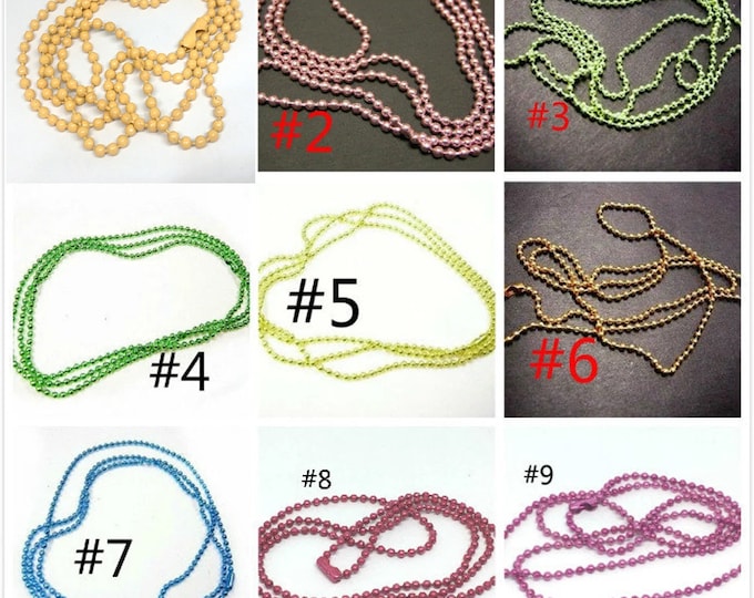 4 of 26 inch 2mm ball chain necklaces-pls pick your color