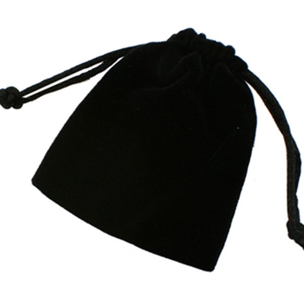 6 pcs 11.5x9cm velvet  gift bag pouches-Black