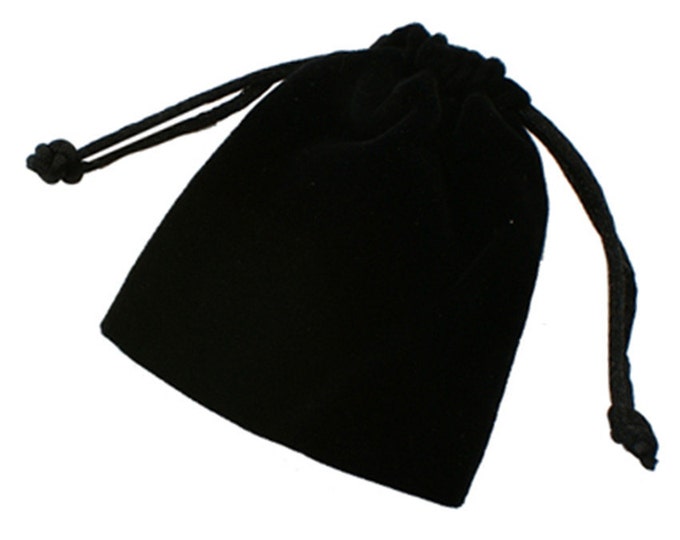6 pcs 11.5x9cm velvet  gift bag pouches-Black