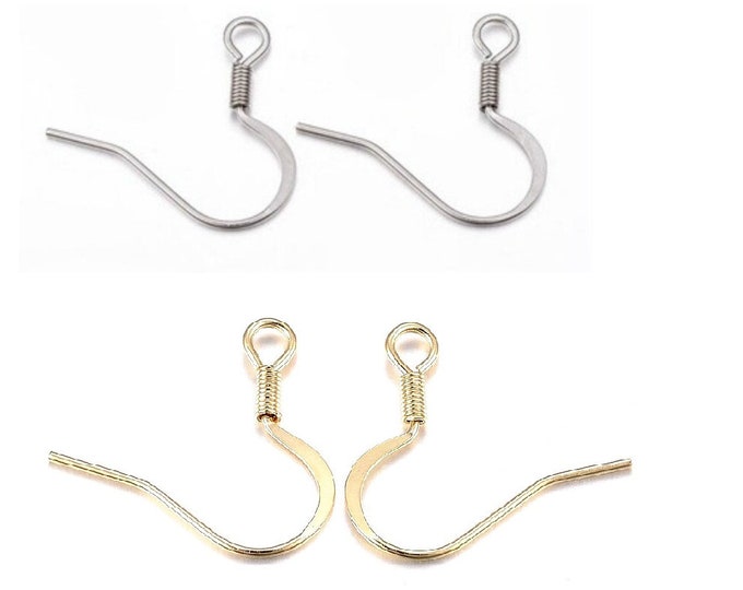 12 pieces(6 pairs) 304 Stainless Steel 18x16mm Earring Hooks-pls pick a color