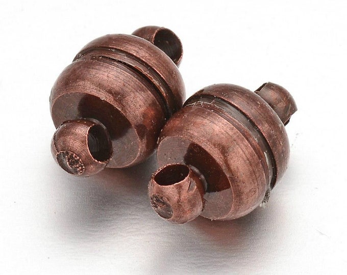 4pc Magnetic Clasps in antique copper color-5091f