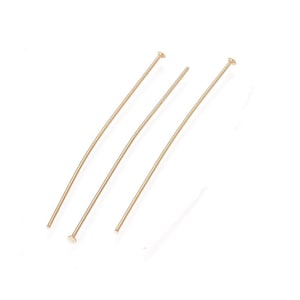 50pc Gold Finish Stainless Steel Flat Head Pins – Choose Your Length