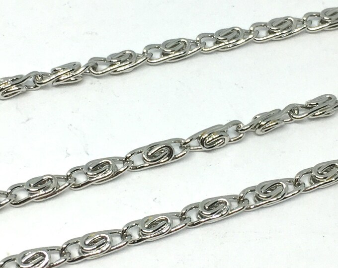 SALE-5 feet Myriad Iron Chain in platinum color-S499