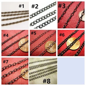 5 feet gunmetal finish Iron Chain-pls pick a pattern
