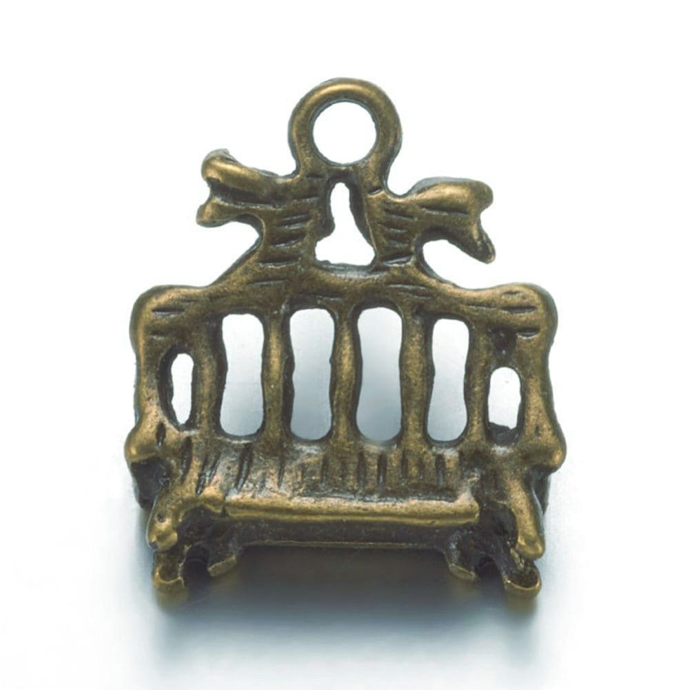 12pc antique bronze finish metal glube on bails-8049