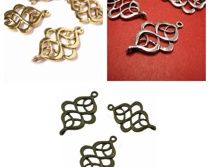 6pc antique fancy metal connector-pls choose your color