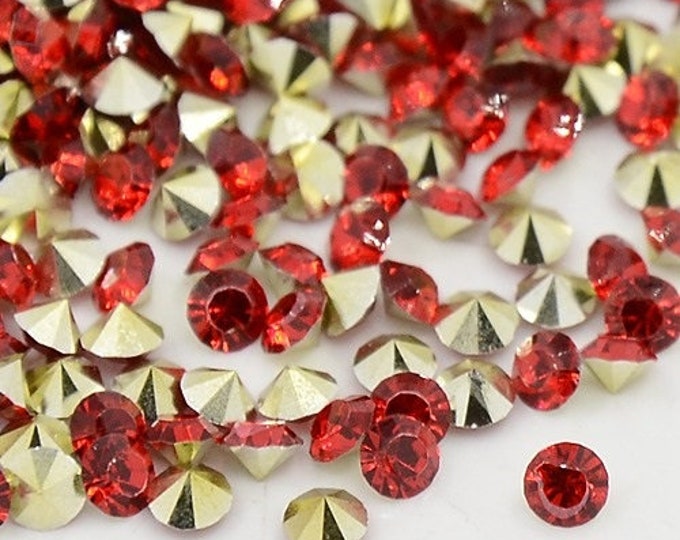 1000pcs Grade AAA Pointed Back Resin Rhinestones in Diamond Shape FireBrick color 3mm-R560