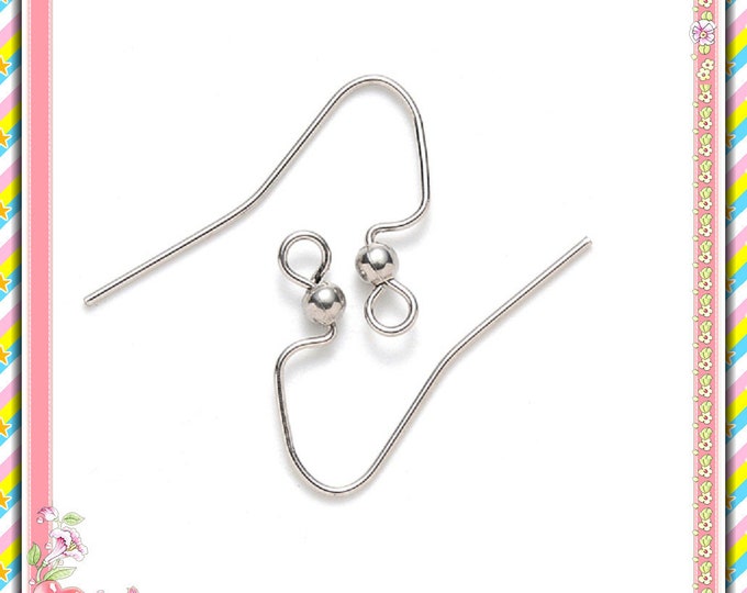 12 pieces(6 pairs) 304 Stainless  Steel  22x17mm Earring Hooks-LV87H