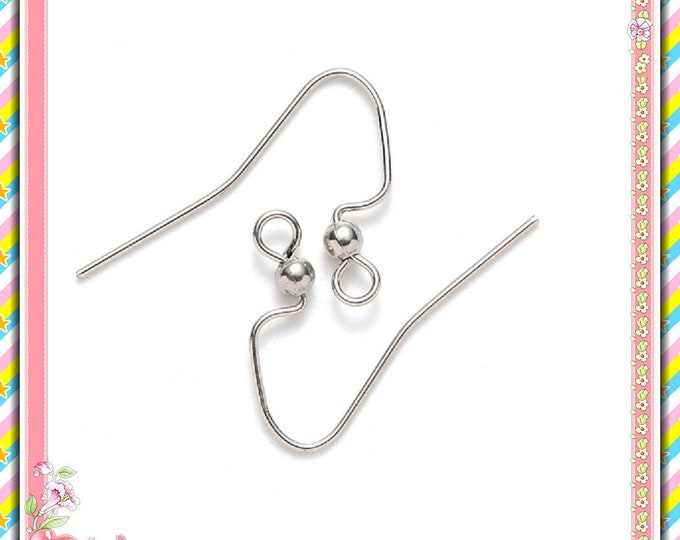 12pcs (6 Pairs) Premium 304 Stainless Steel Earring Hooks - 22x17mm French Wires - Hypoallergenic Jewelry Findings