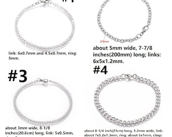 5pc 304 Stainless Steel  Bracelets -pls pick a style