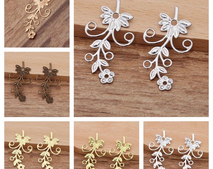 10pc 40*22mm  Metal Brass Filigree Chandelier Component Links -pls select your own color