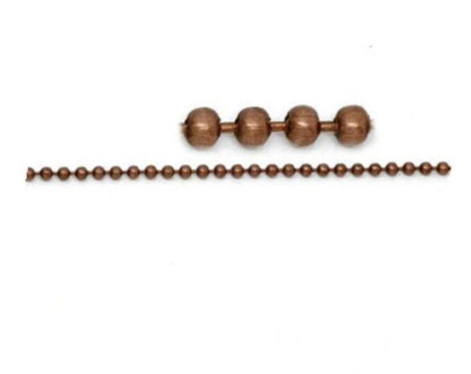 25 meter antique copper finish 1.5mm ball chains