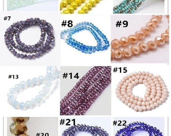 70pcs 8x6mm Faceted Electroplate Glass Beads-pls pick a color