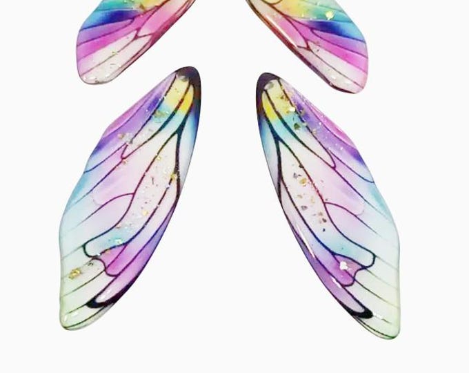 4pcs set resin made insect wing charms