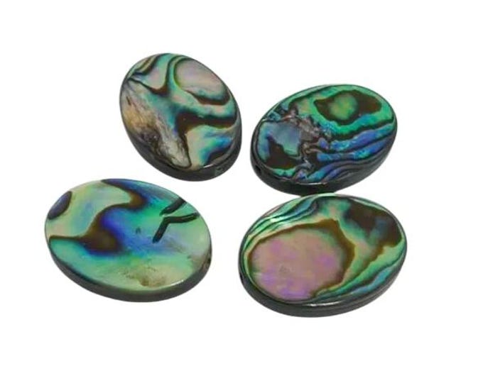 2PC Abalone Shell/Paua Shell Beads, Oval, 18x13mm