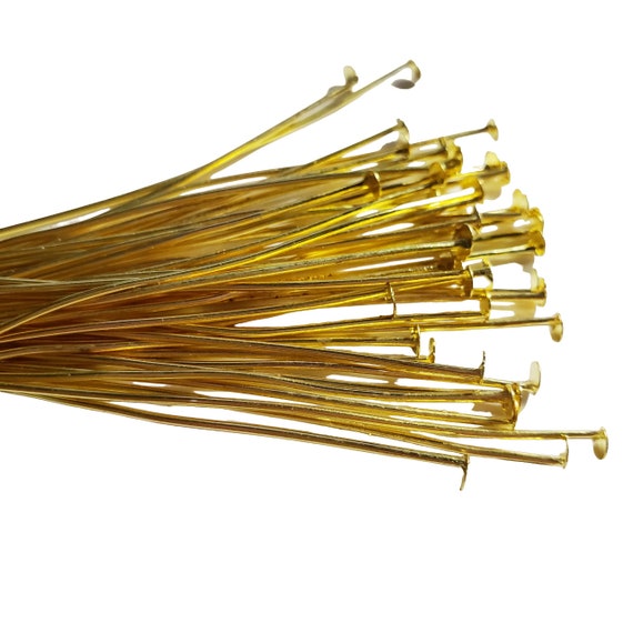 100pc  gold color head pin 5cm long -F02