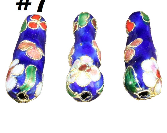 2pc 31x10mm bottle shape handmade Cloisonne Beads LL1413-pls pick your color