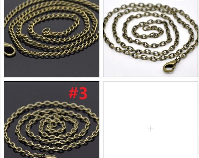 12pc  antique bronze finish  ready to wear necklaces-pls pick a style and length